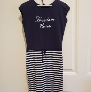Japan Fashion Blue Striped Dress